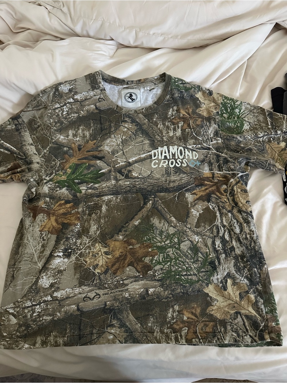 Jackson Hole Diamond Cross Short Sleeve Tee - Camo/Blue - Picture 2 of 3